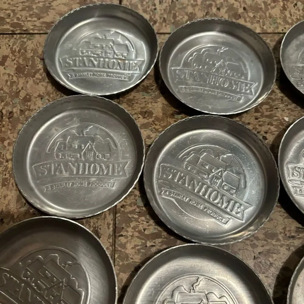 9 Vintage Stanley Home Products STANHOME Aluminum Drink Coasters - Picture 4 of 12